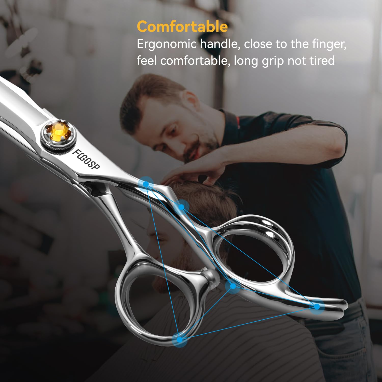 Amazon.co.jp: FOGOSP プロフェッショナル ヘアはさみ 5.5インチ 理髪